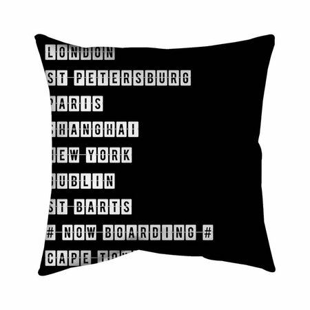 FONDO 20 x 20 in. Table of Big Cities-Double Sided Print Indoor Pillow FO3325565